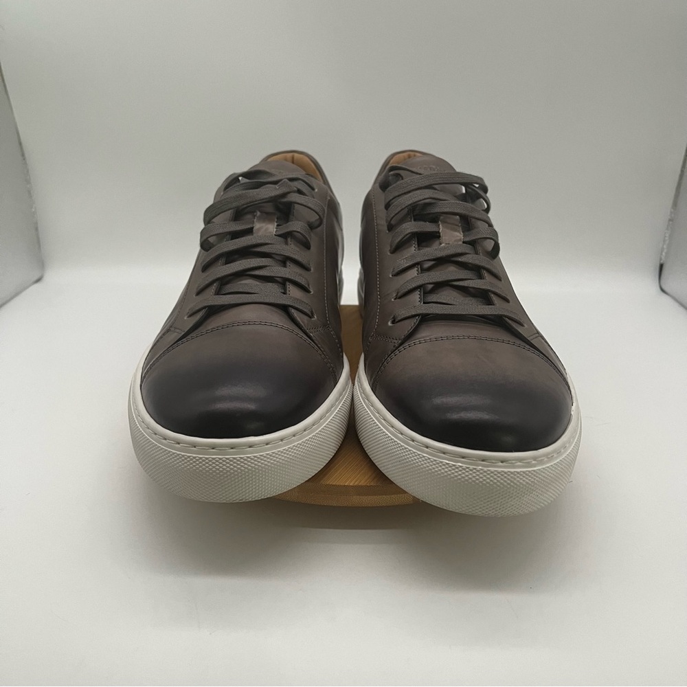 Magnanni Lace Up Sneaker - Gray Leather - Size 13 - Picture 4 of 11